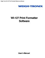 WI-127 Print Formatter Software user